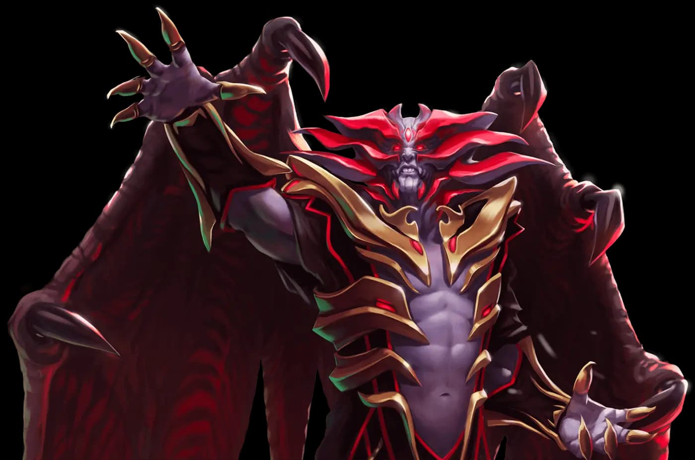 Zamorak against red smoke